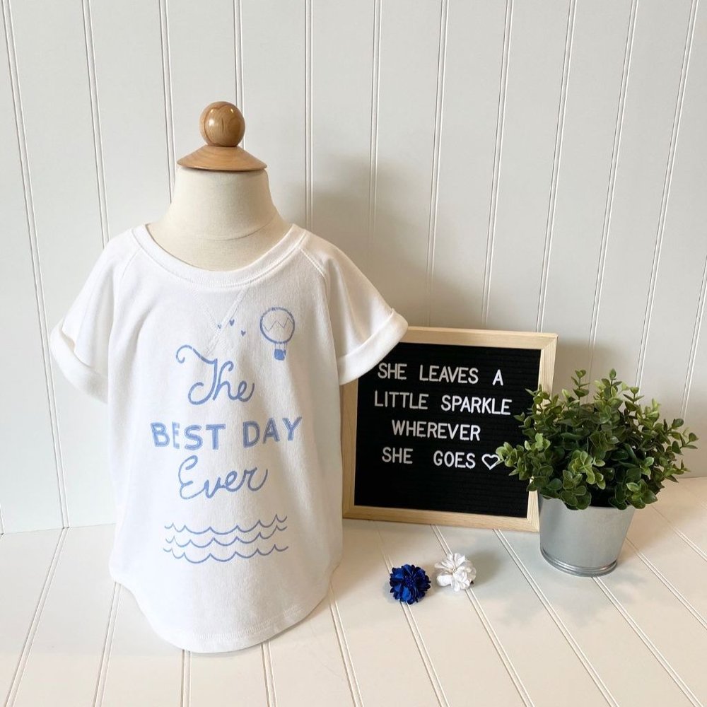 ❤️NEW Old Navy French Terry Cuffed Sleeve Top 6/7